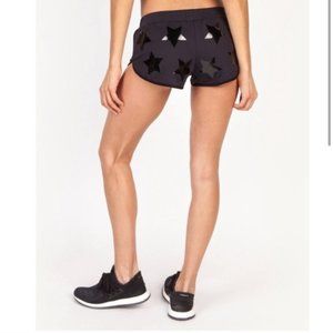 NWT Ultracor Black Knockout Shorts w Black Star Print 2" Inseam Size XS
